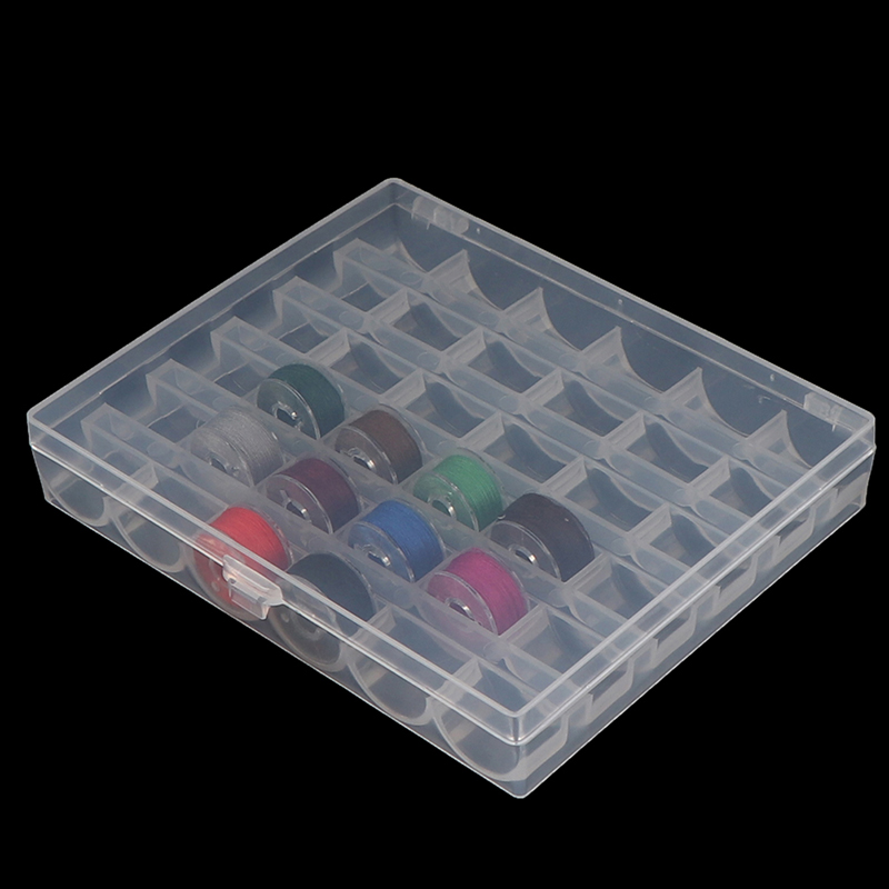 Craft Embellishment Storage - 1pc 36 スプール空のボビン収納ボックス縫製アクセサリーツールプラスチックミシンボビンケース編み針オーガナイザー