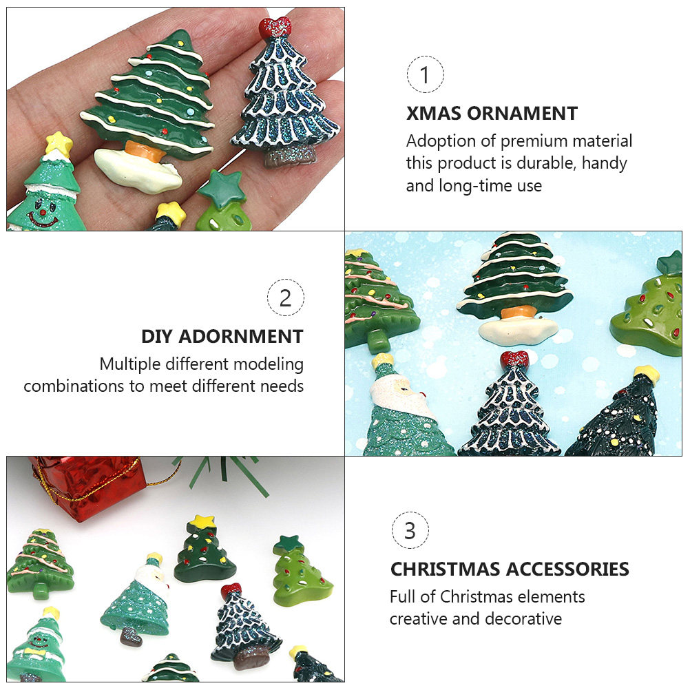 20個入り樹脂製クリスマスDIYデコレーションセット、クリス - Christmas Craft Embellishment のレビューと価格